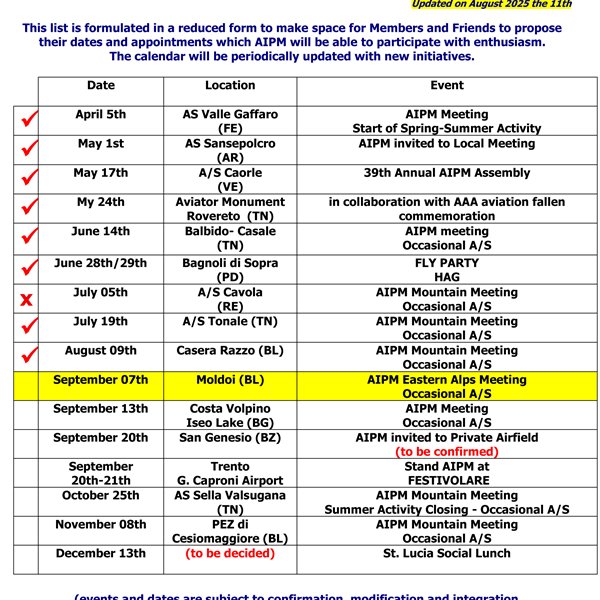 Association Activity Program 2025